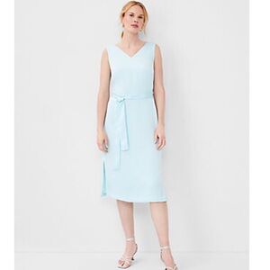 Ann Taylor Light Blue Midi Dress